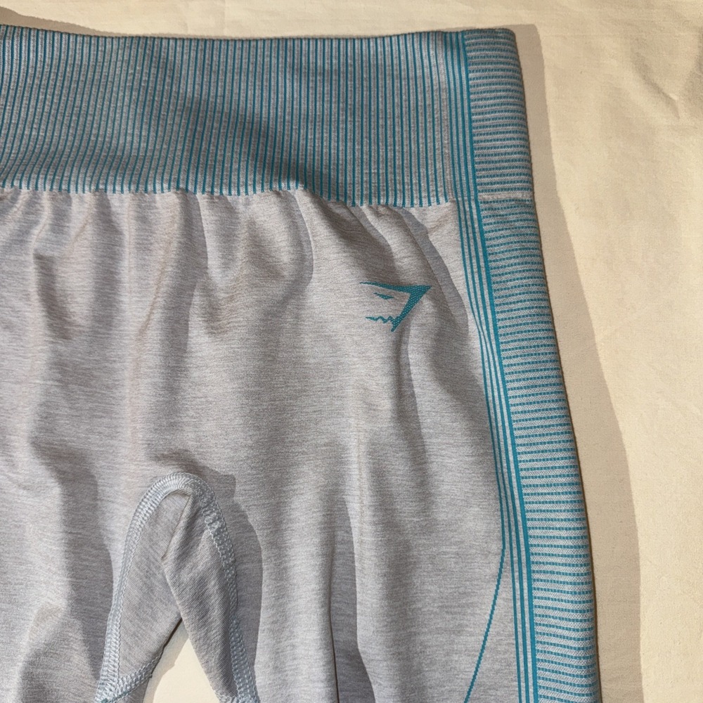 Gymshark Hyper Amplify Seamless Leggings Grey Teal Size‎ Medium
